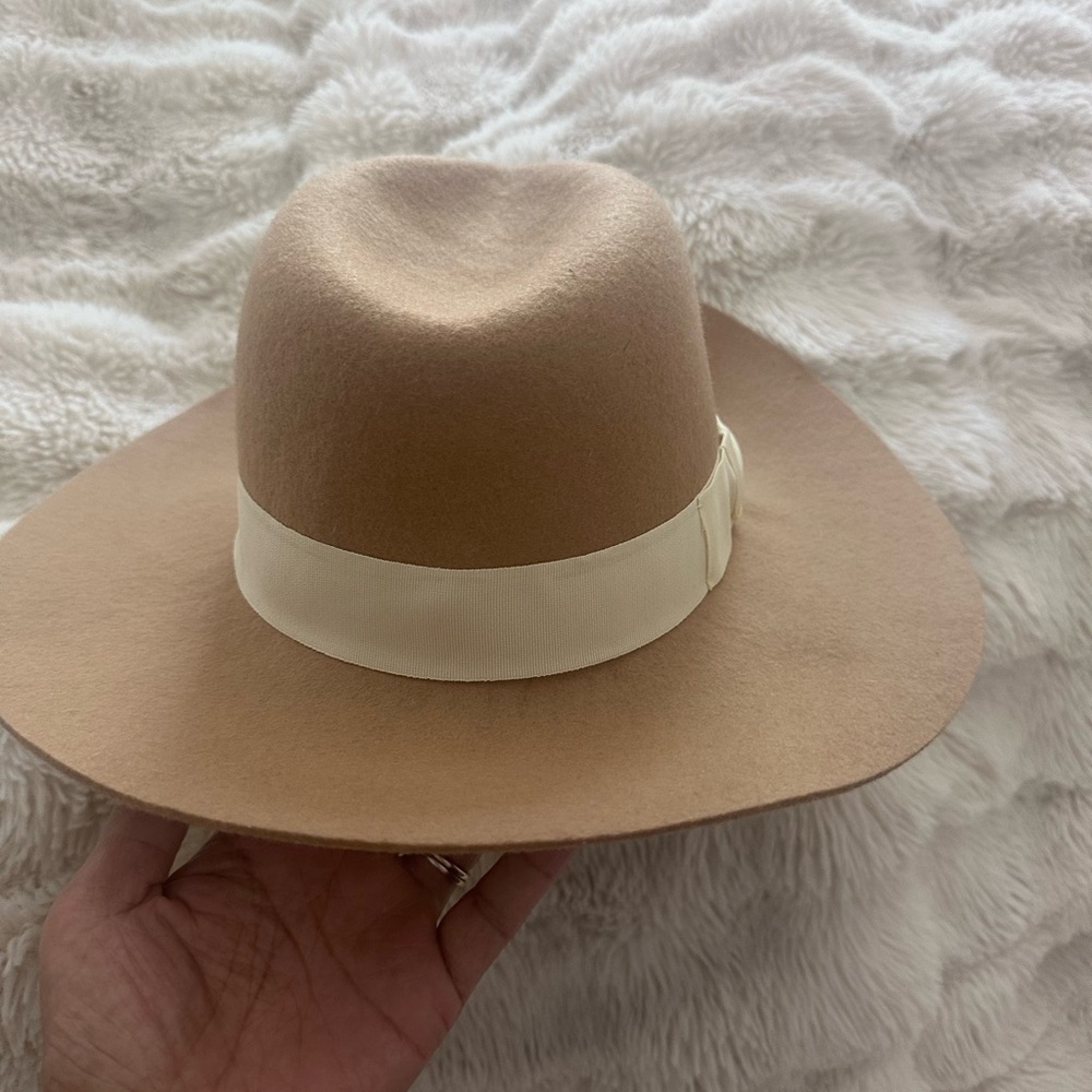 Nordstrom floppy wool Elegant Tan Fedora Hat